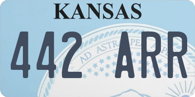 KS license plate 442ARR