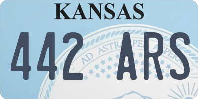 KS license plate 442ARS