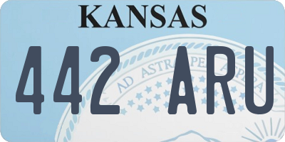 KS license plate 442ARU