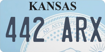 KS license plate 442ARX