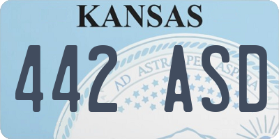 KS license plate 442ASD