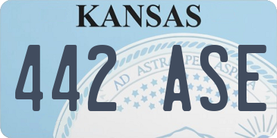 KS license plate 442ASE