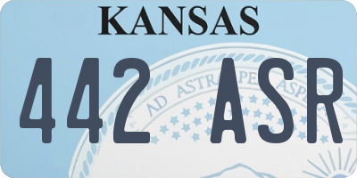 KS license plate 442ASR