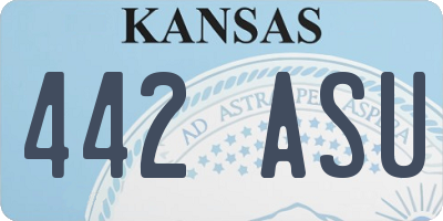 KS license plate 442ASU