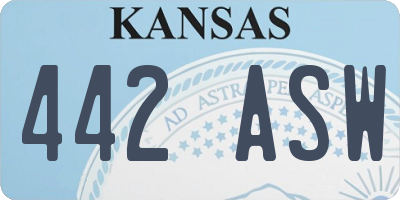 KS license plate 442ASW