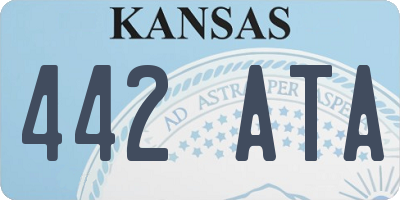 KS license plate 442ATA