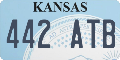 KS license plate 442ATB