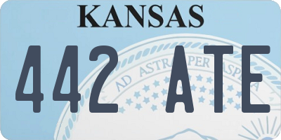 KS license plate 442ATE