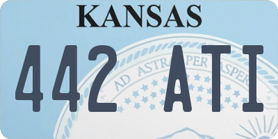 KS license plate 442ATI