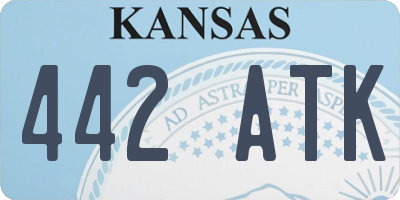 KS license plate 442ATK