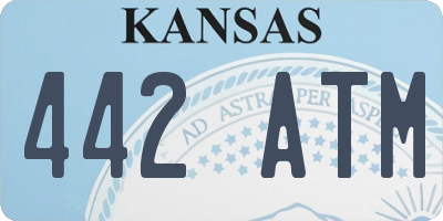 KS license plate 442ATM