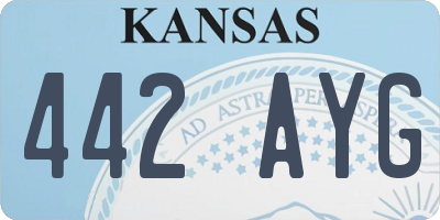 KS license plate 442AYG