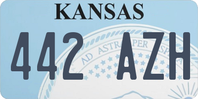 KS license plate 442AZH