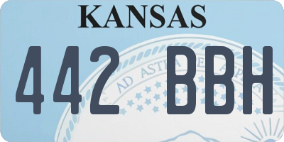 KS license plate 442BBH
