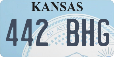 KS license plate 442BHG
