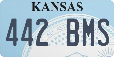 KS license plate 442BMS