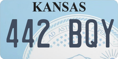 KS license plate 442BQY