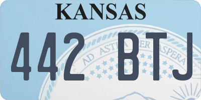 KS license plate 442BTJ