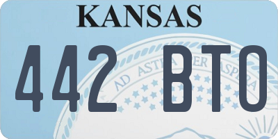 KS license plate 442BTO