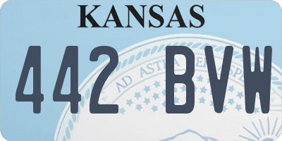 KS license plate 442BVW