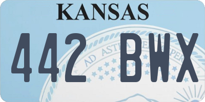 KS license plate 442BWX