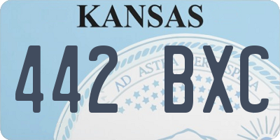 KS license plate 442BXC