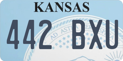KS license plate 442BXU