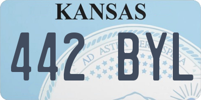 KS license plate 442BYL