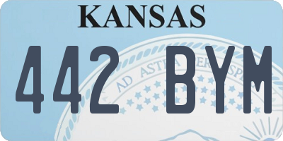 KS license plate 442BYM