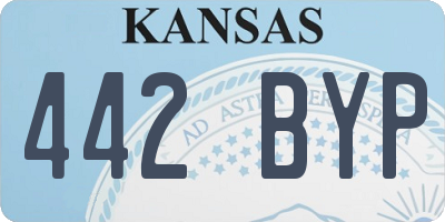 KS license plate 442BYP