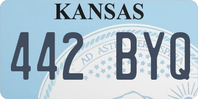KS license plate 442BYQ
