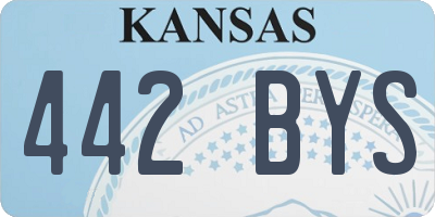 KS license plate 442BYS
