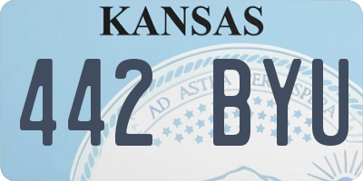 KS license plate 442BYU