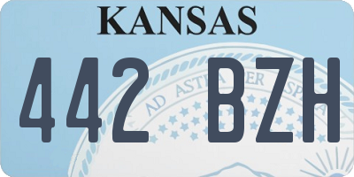 KS license plate 442BZH