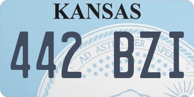 KS license plate 442BZI