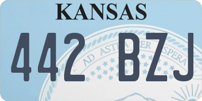 KS license plate 442BZJ