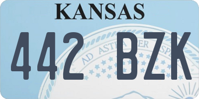 KS license plate 442BZK