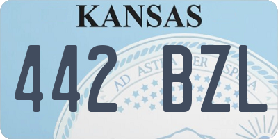 KS license plate 442BZL
