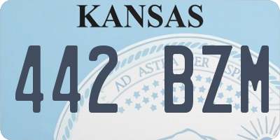 KS license plate 442BZM