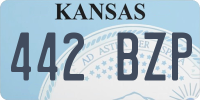 KS license plate 442BZP