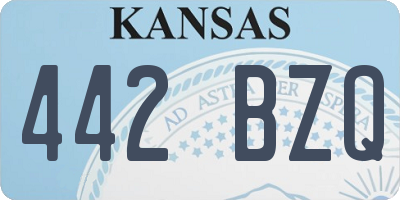 KS license plate 442BZQ