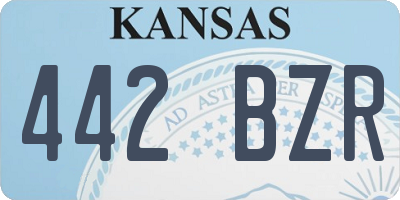 KS license plate 442BZR