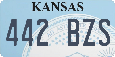 KS license plate 442BZS
