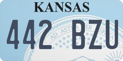 KS license plate 442BZU