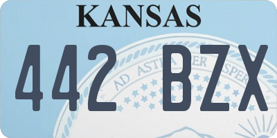 KS license plate 442BZX