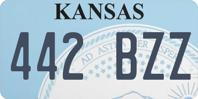 KS license plate 442BZZ
