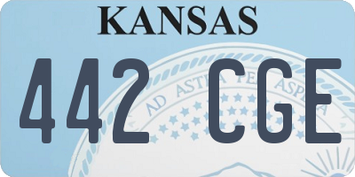 KS license plate 442CGE