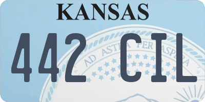 KS license plate 442CIL