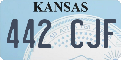 KS license plate 442CJF