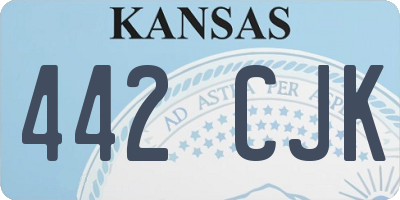 KS license plate 442CJK